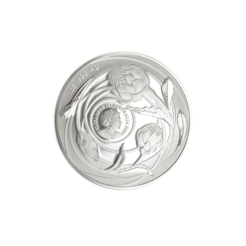 Australien 1$ Wildflowers of Australia 2022 Waratah, 1 oz  Silber