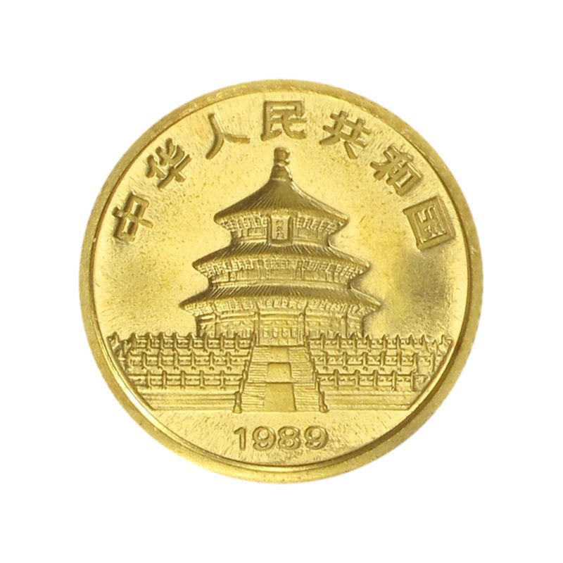 China 10 Yu  Panda 1989, 1/10 Unze Feingold