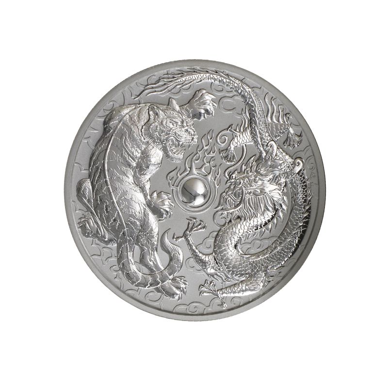 Australien 1$ Dragon + Tiger 2018, 1 oz  Silber