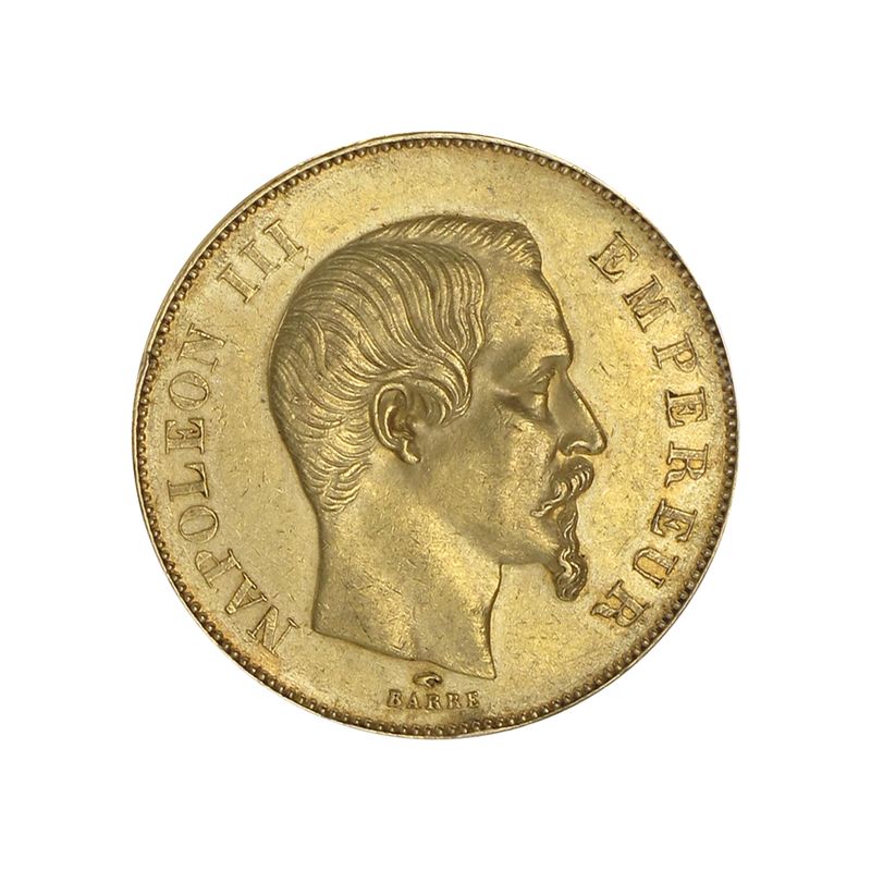 Frankreich 50 Fr. Napoleon III/ Wappen 1857 (A) Paris 