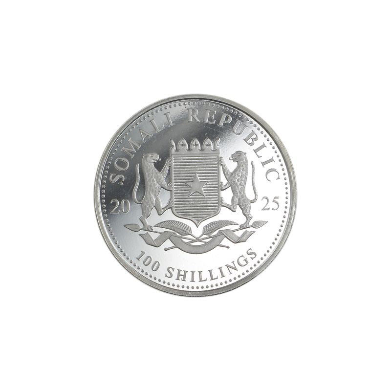 Somalia 100 Sh. Elefant  2025, 1 Unze