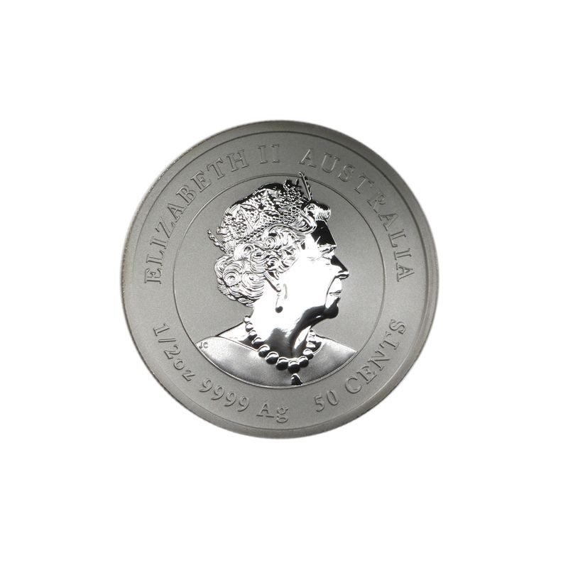 Australien 1/2$ Hase Lunar III  coloriert 2023, 1/2 oz  Silber