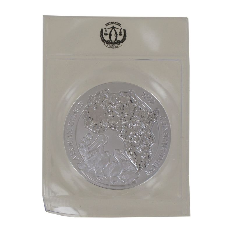 Rwanda 50 R  Pelikan 2022, Folie 1 Unze