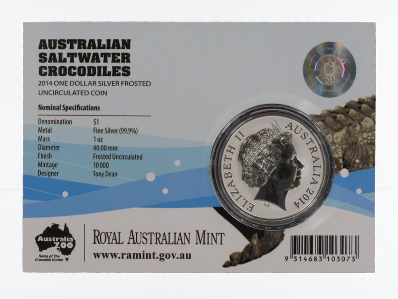 Australien 1$ Saltwater Crocodile (RAM), Graham 2014, Blister