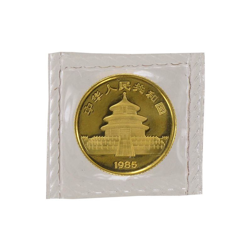 China 10 Yu  Panda 1985, 1/10 Unze Feingold