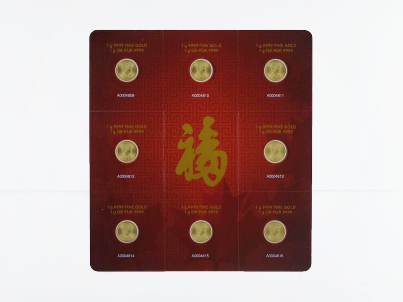 Kanada Maplegram 50 Cents, 8 x 1 g Maple Leaf, Blister