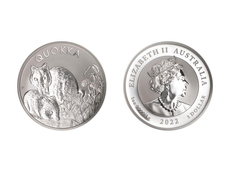 Australien 1$ Quokka 2022, 1 oz  Silber