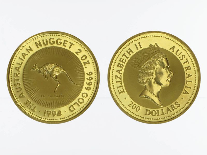 Australien 200 $ Nugget Känguru, 2 oz 1994