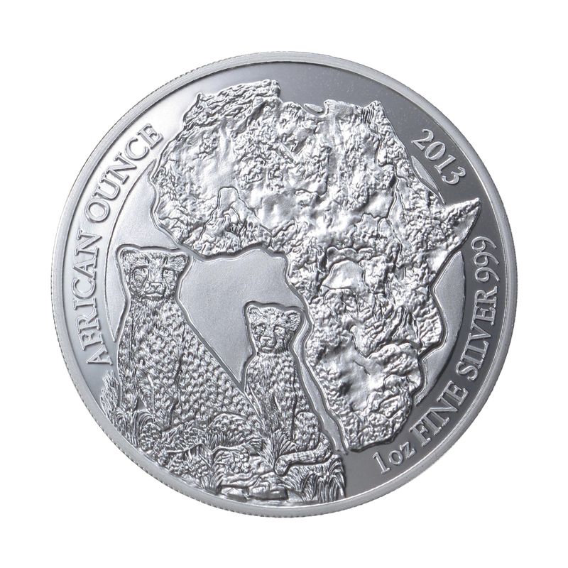 Rwanda 50 R  Gepard  2013 PP, 1 Unze