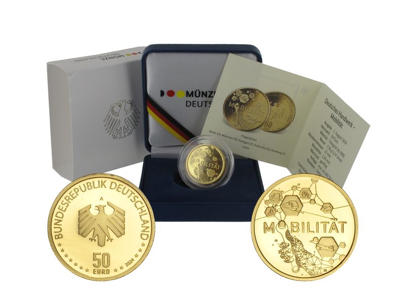 BRD 50 Euro Gold, 2024 D, Mobilität (B+C)
