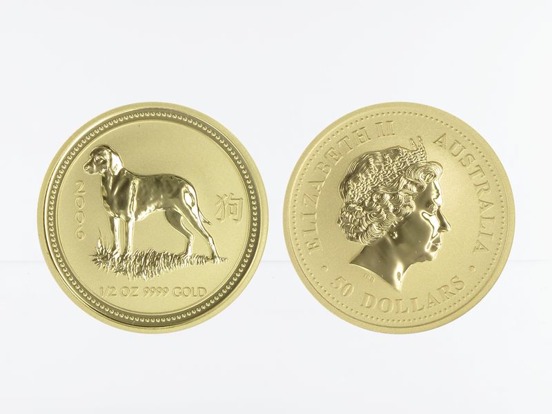 Australien 50 $ Lunar I Hund, 1/2 Unze  2006