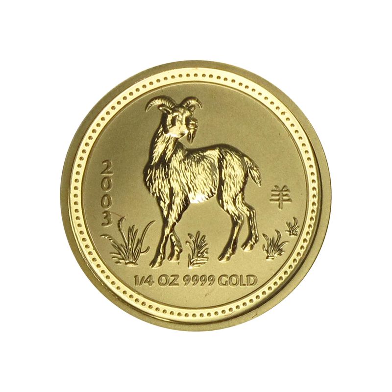 Australien 25 $ Lunar I  Ziege, 1/4 Unze  2003