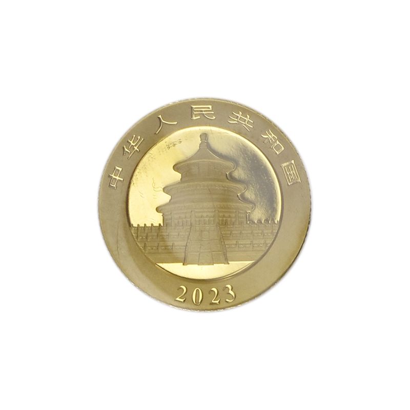 China 50 Yu  Panda 2023 Folie, 3 Gramm Feingold