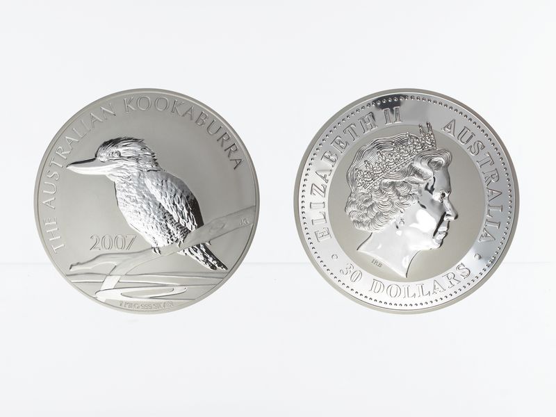 Australien 30$ Kookaburra 2007, 1 Kilo Kg  Silber