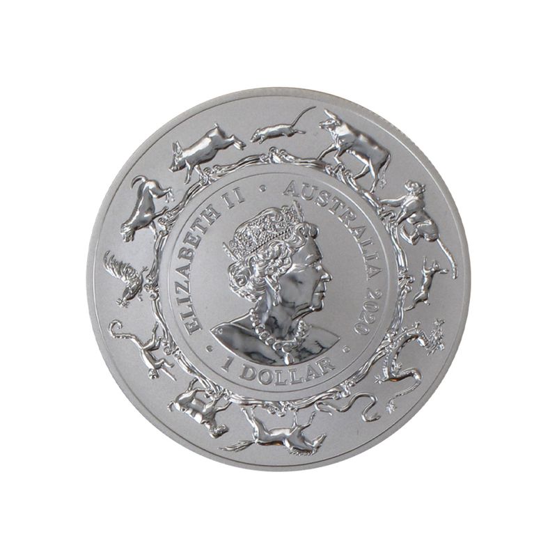 Australien 1$ Maus Lunar (RAM) 2020, 1 oz  Silber