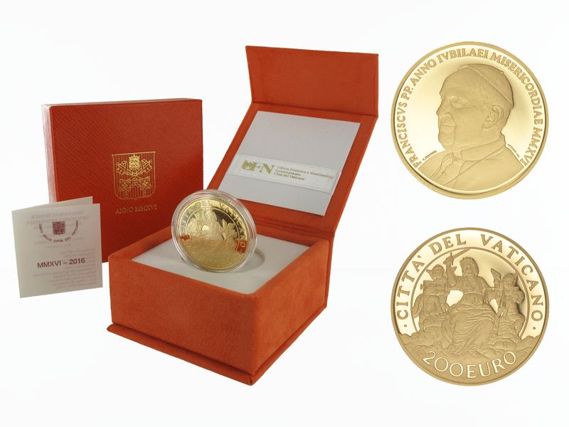 Vatikan 200 € Gold, 2016 Die Kardinaltugenden - Gerechtigkeit