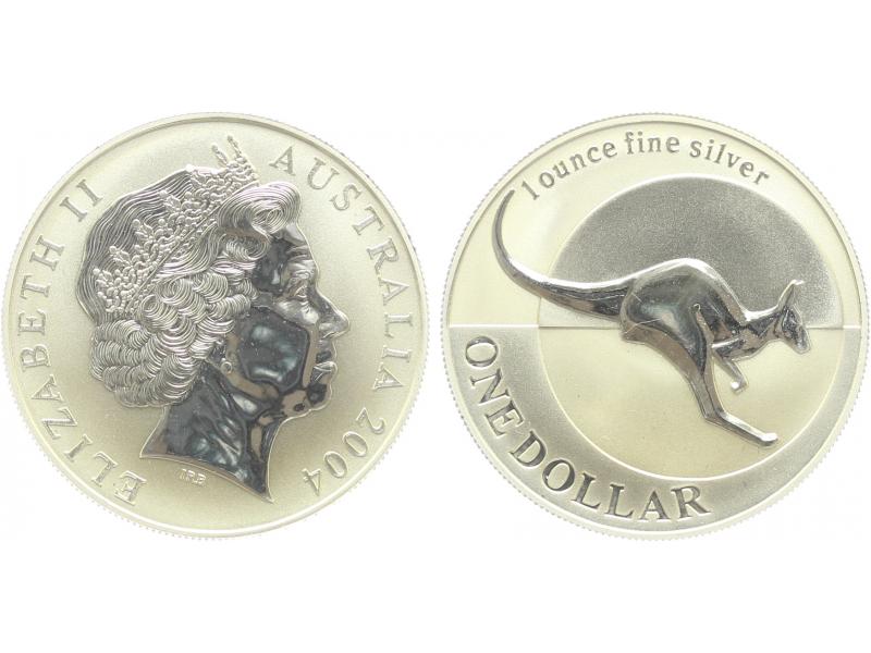 Australien 1$ Känguru 2004, 1 oz  Silber