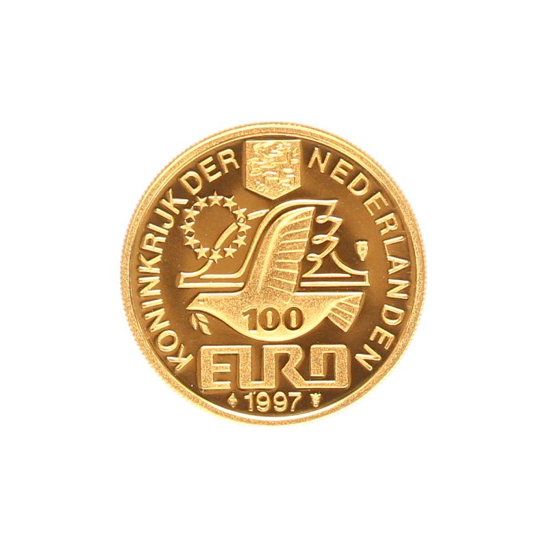 Niederlande 100 Euro Gold, 350. Todestag P.C.Hooft, PP 1997