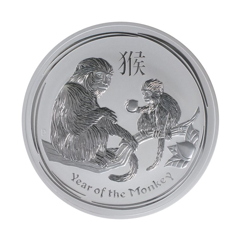Australien 30 $ Affe Lunar II  2016, 1 Kilo  Silber