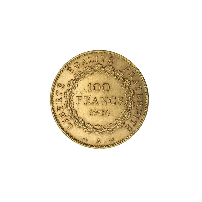 Frankreich 100 Fr. Genius stehender Engel 1904 
