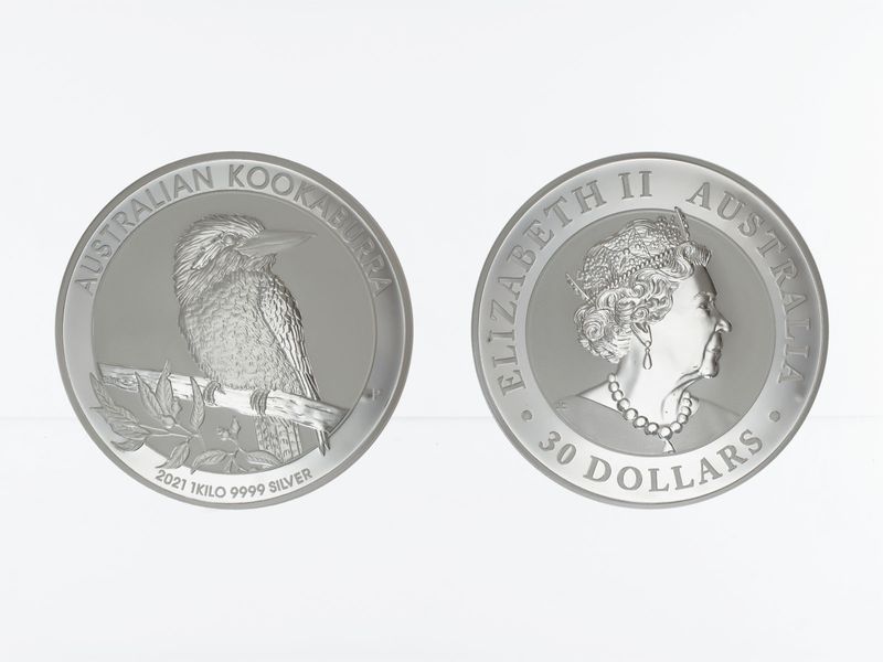 Australien 1$ Kookaburra 2021,  1 Kilo Kg  Silber