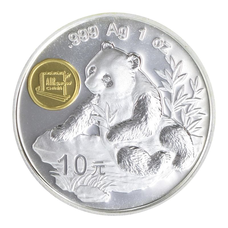 China 10 Yu Panda  1998 Aerospace, 1 oz  Silber