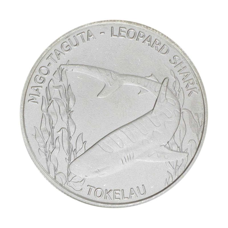 Tokelau 5 Dollar Leopard Shark 2018, 1 oz Silber