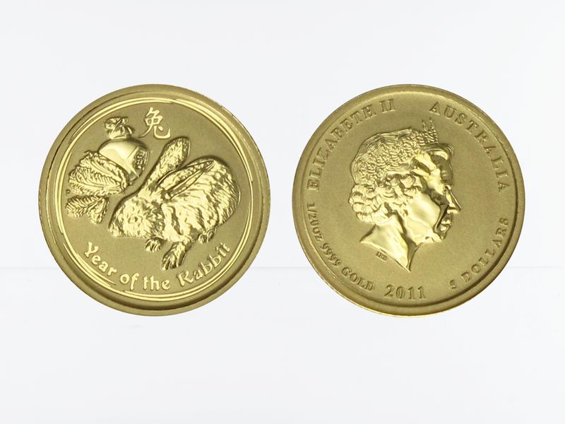 Australien 5$ Lunar II  Hase, 1/20 Unze  2011