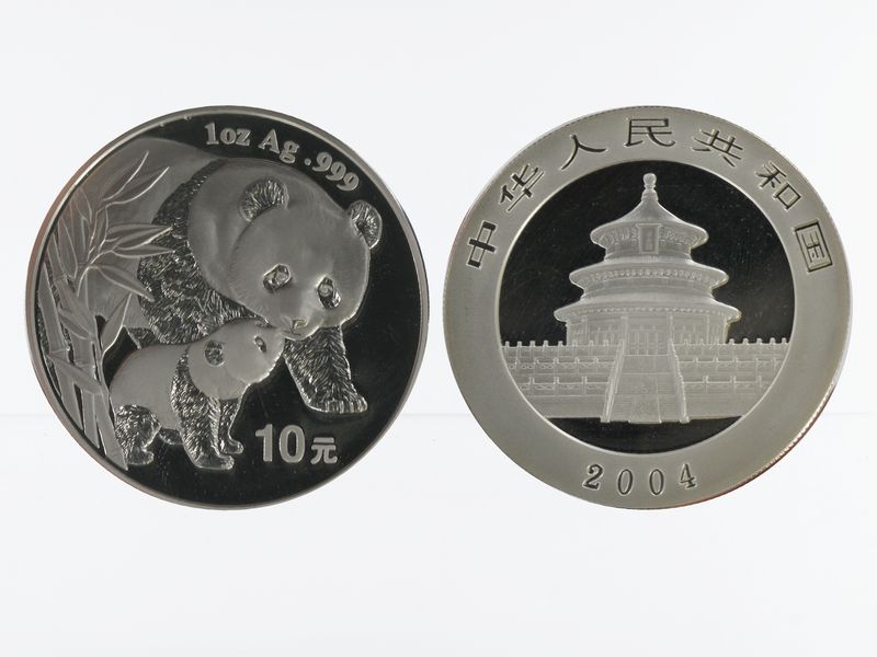 China 10 Yu Panda  2004, 1 oz  Silber