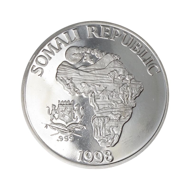 Somalia 10 $  Affe  1998, 1 Unze
