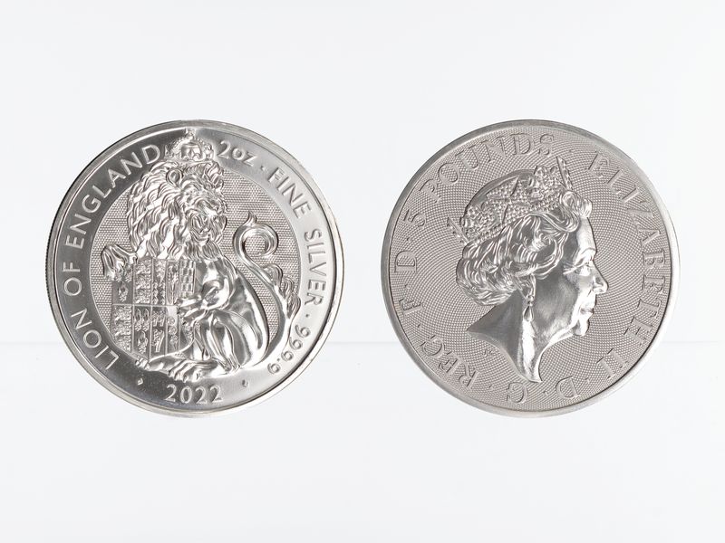 GB 5 Pfd. Royal Tudor Beasts Lion of England 2022, 2oz