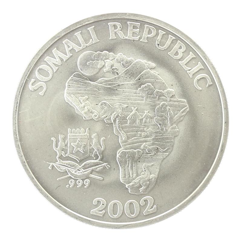 Somalia 10 $  Affe  2002, 1 Unze