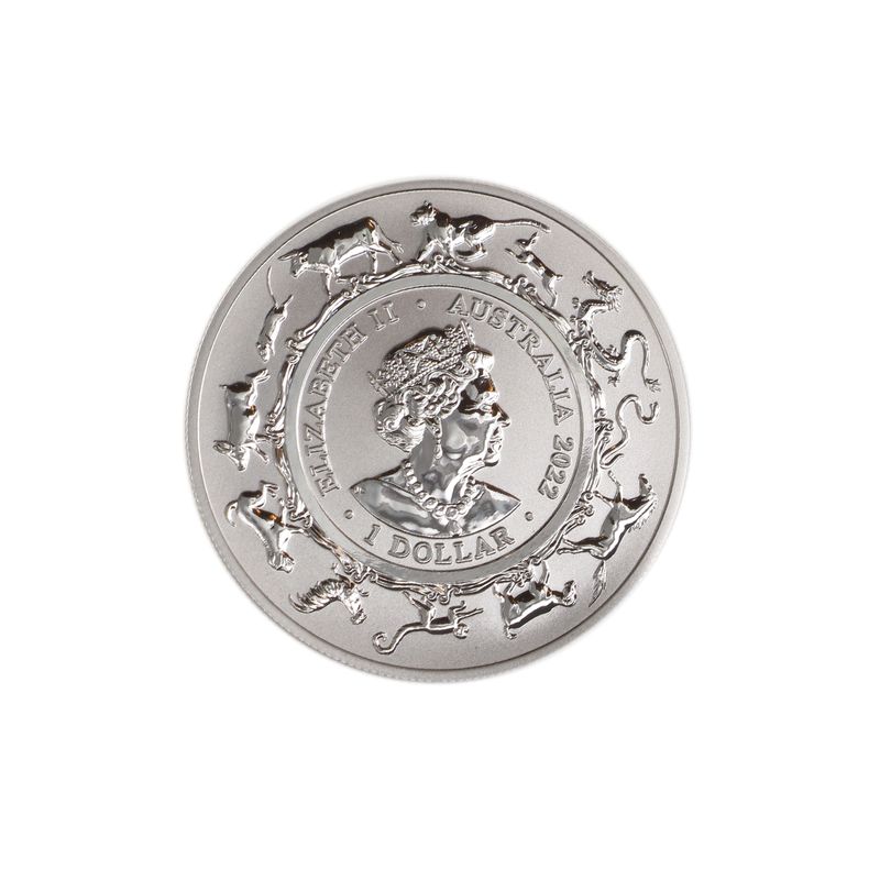 Australien 1$ Tiger Lunar (RAM) 2022, 1 oz  Silber