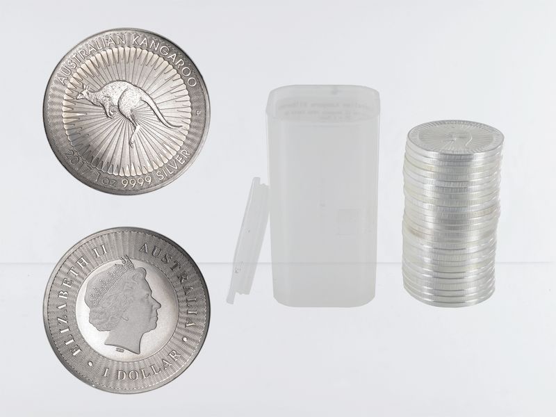Australien 1$ Känguru 2017 Perth Mint, Tube,  25 x 1 Unze