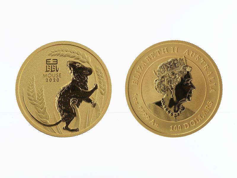 Australien 100 $ Lunar III  Maus, 1 Unze  2020