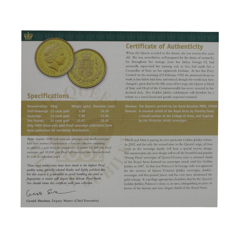 GB Thronbesteigung 2002 Jahressatz 3 Werte, PP (B+C)