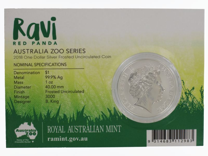 Australien 1$ Australia Zoo Ravi Roter Panda 2018, Folder