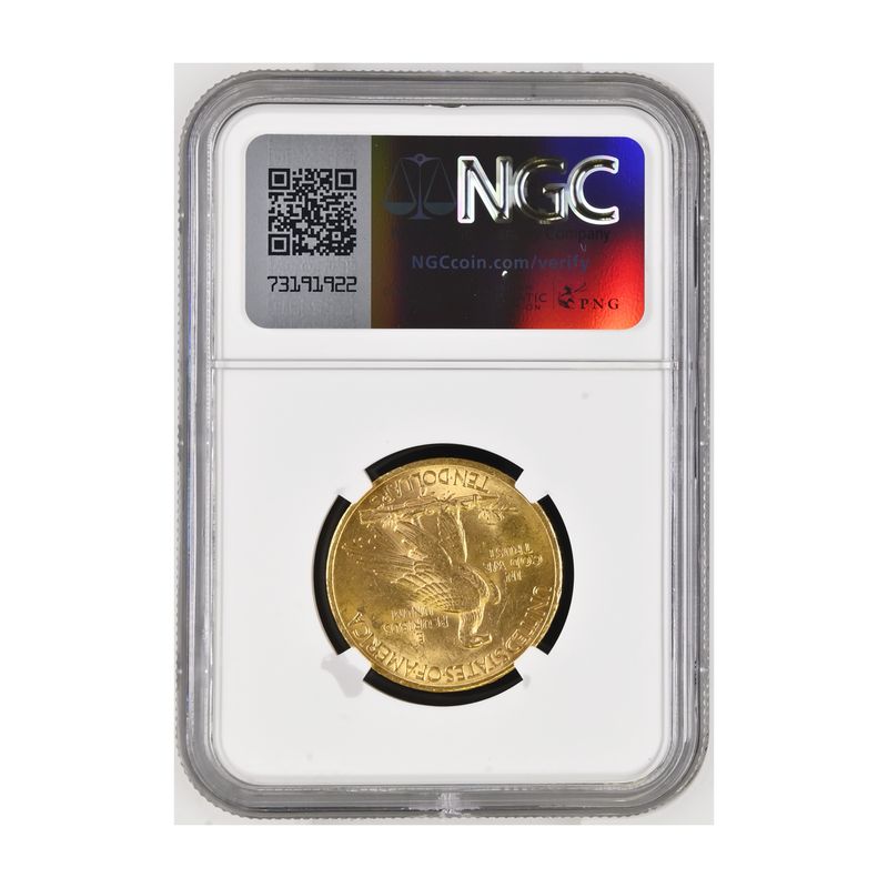 USA 10 Dollars Gold Indian Head 1932, Slab NGC MS62