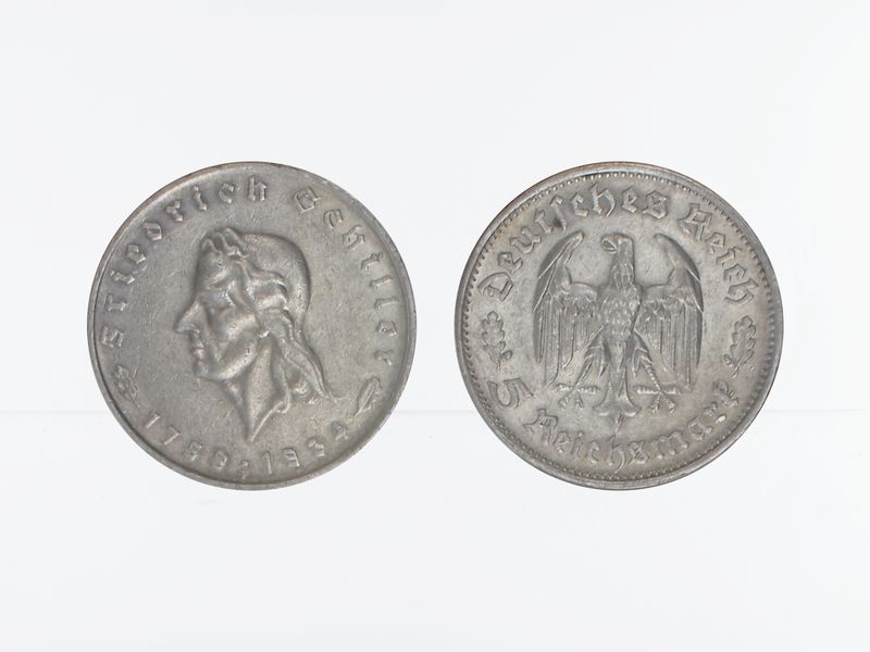 Reich 5 Reichsmark Friedrich Schiller