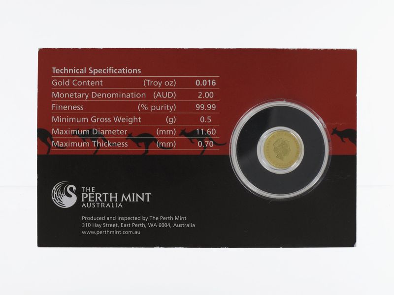 Australien 2 $ Nugget Känguru, 1/2 Gramm  2016 Blister