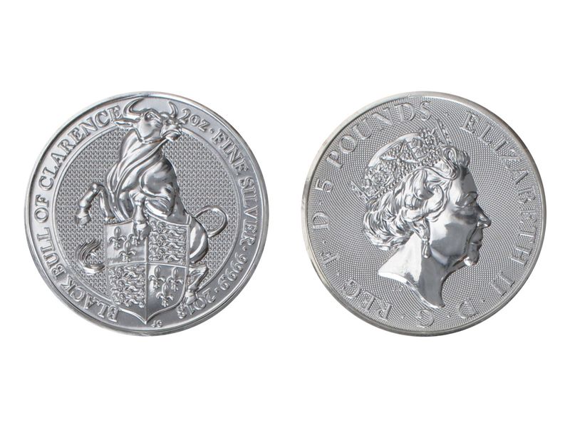 GB 5 Pfd.Queens Beasts Black Bull  2018, 2oz