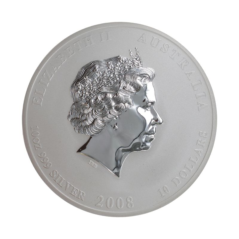Australien 10$ Maus Lunar II  2008, 10 oz  Silber