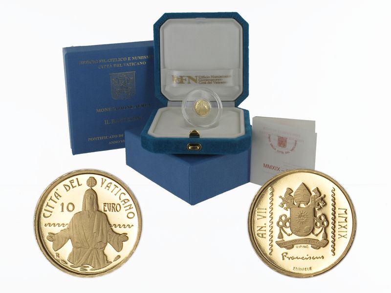 Vatikan 10 € Gold, 2019, Die Taufe MMXIX