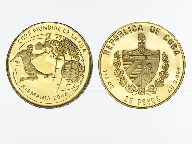 Kuba 25 Pesos Gold, 2004, Fußball-WM 2006