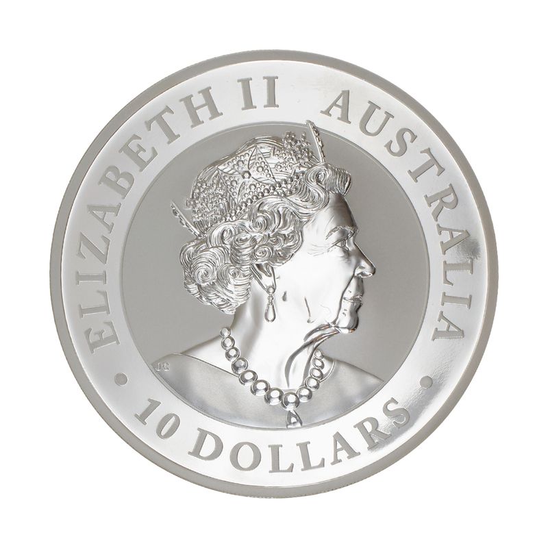 Australien 10$ Kookaburra 2019, 10 oz  Silber