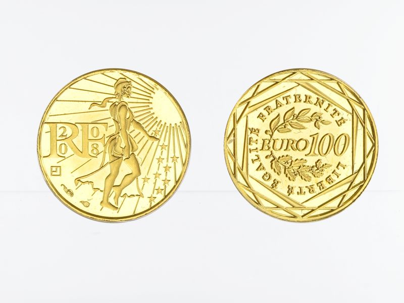 Frankreich 100 Euro Gold, 2008, Marianne