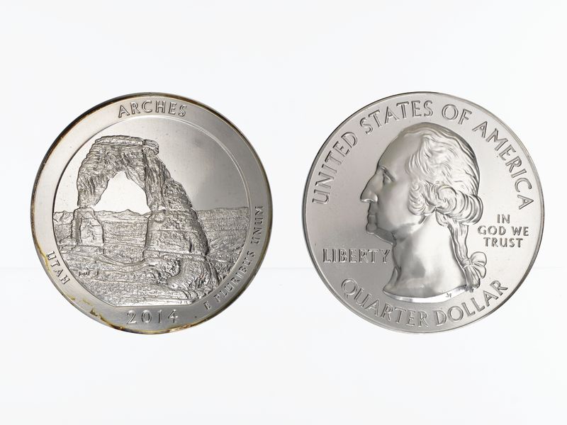 USA 1/4 $ American the Beautiful 2014, Utah 5 oz