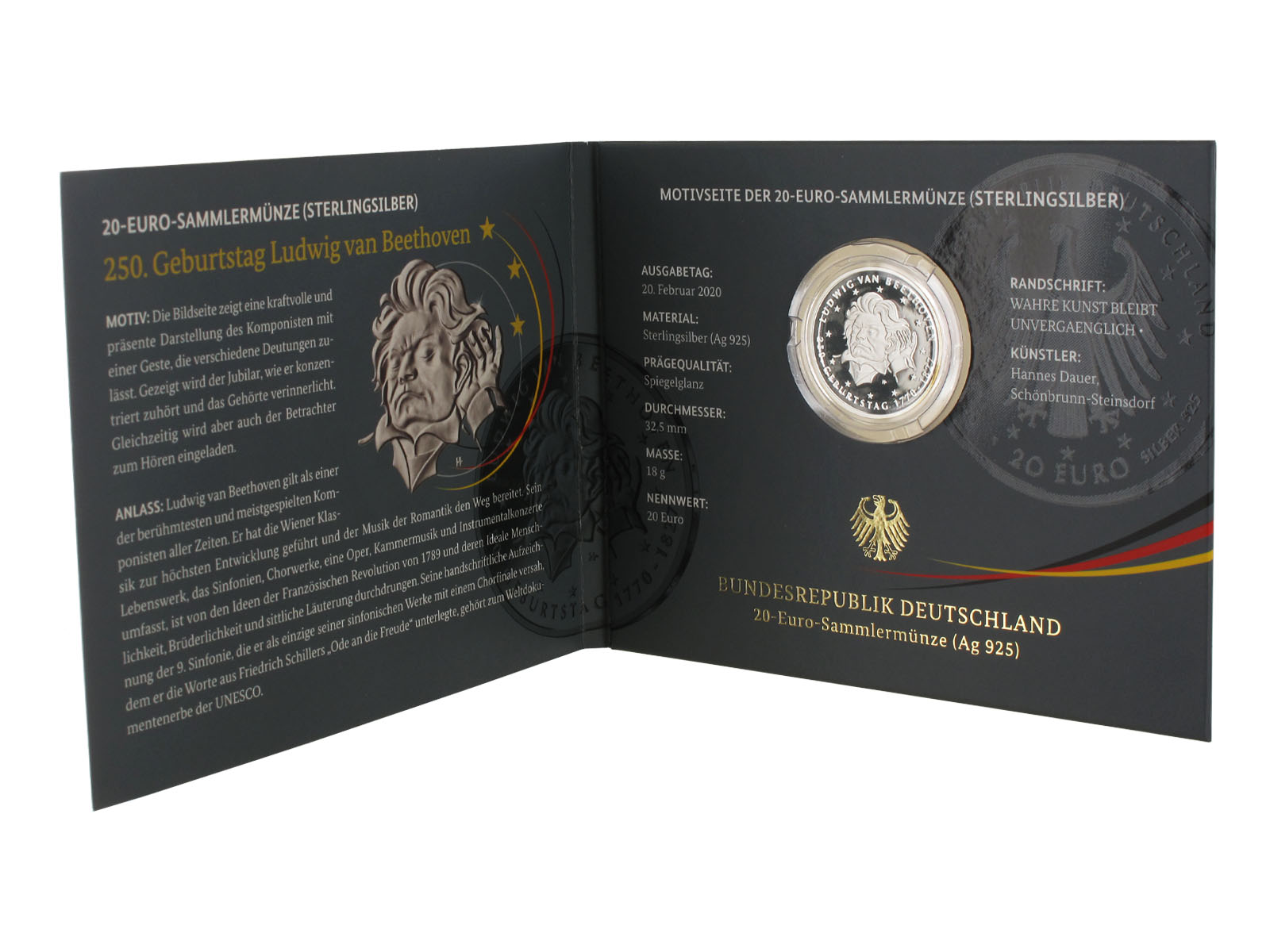 20 € Ludwig van Betthoven 2020,       Blister PP