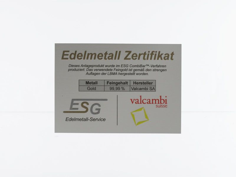 25 Gramm Tafelbarren (50x 0,5 gr.)  999,9 Feingold