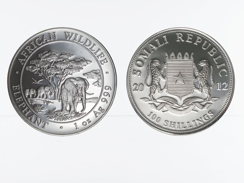 Somalia 100 Sh. Elefant  2012, 1 Unze